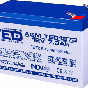 Battery 12V 7Ah 7.3Ah F2 AGMVRLA TEDElectric CSB Yuasa Long Ultracell