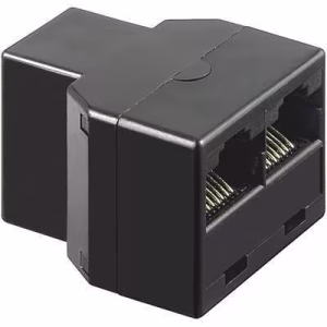 adaptor 8p8c isdn rj45 mama la 2x rj45 mama negru goobay