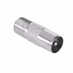 adaptor coaxial tata la f mama din metal goobay
