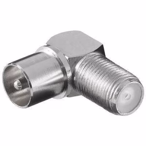 adaptor coaxial tv 90 grade tata la f mama metal goobay