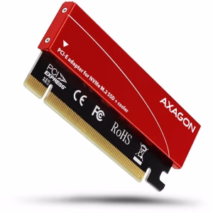 adaptor intern axagon pcem2 s pci e 30 16x m2 ssd nvme suport ssd pana la 80mm low profile radiator inclus