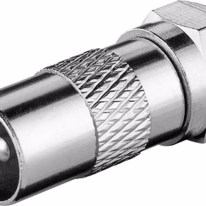 adaptor mufa cablu coaxial tata tv f tata din cupru goobay
