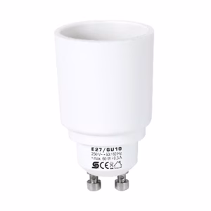 adaptor soclu e14 mama la mufa gu10 tata 60w 03a alb home