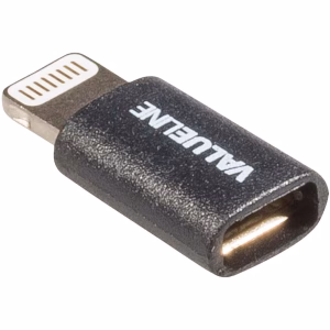 adaptor usb lightning tata micro usb mama negru valueline