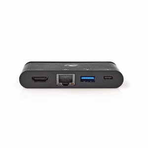 adaptor usb type c hdmi usb30 gigabit ethernet usb type c pd 100w negru nedis