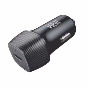 alimentator bricheta auto 1x usb type c 20w negru well