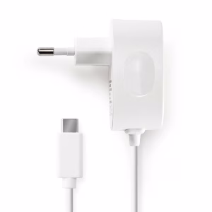 alimentator retea usb type c 3a cablu fix alb nedis