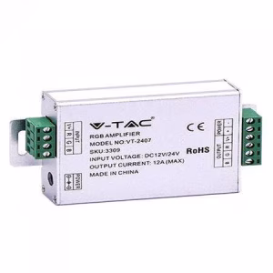 amplificator banda led rgb 12 24vdc 12a 3 canale x4a v tac