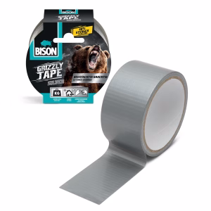 banda adeziva intarita cu material bison grizzly super strong gri 10m