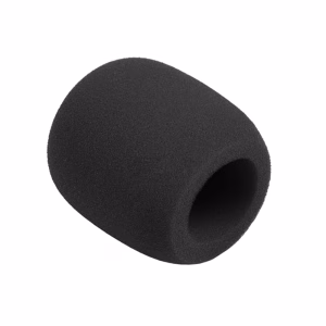 burete microfon negru mare 75x60mm azusa mik1574a
