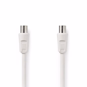 cablu 10m coaxial tata coaxial mama alb nedis