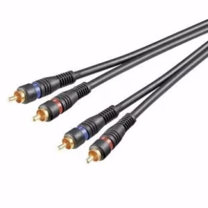 cablu 2x rca 3m ofc dublu ecranat goobay