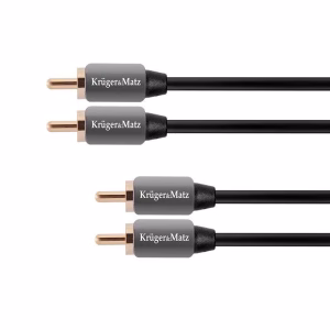 cablu 2x rca la 2x rca 05m profesional krugermatz
