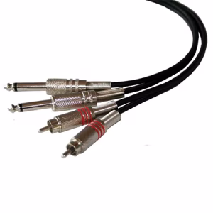 cablu 2x rca tata la 2x jack 635 mm mono 3m ibiza