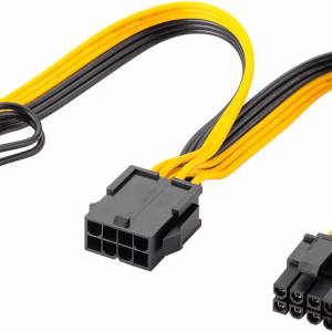 cablu adaptor atx alimentare cu 8 pini mama la 62 tata pentru placa video pci express goobay 60000