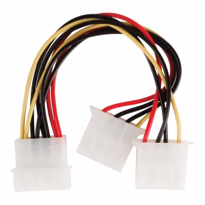 cablu adaptor intern pc sursa molex tata 2x molex mama 015m valueline