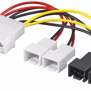 cablu alimentare pc 4 pini 2x 2 pini 12v 2x 2 pini 5v 15cm goobay