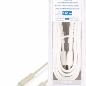 cablu antena coaxial 100db coaxial tata coaxial mama 5m alb valueline