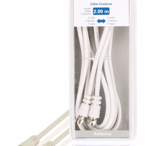 cablu antena f tata f tata 2m alb valueline
