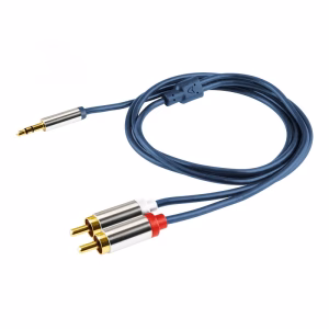 cablu audio hifi stereo jack 35 mm 2x rca 4m dublu ecranat home