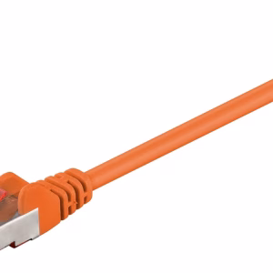 cablu cat6 25m patch sftp pimf 250mhz cupru ecranat rj45 portocaliu goobay