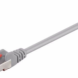 cablu cat6 pimf sftp 2m 2x rj45 cupru ecranat gri goobay