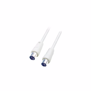 cablu coaxial 15m alb mama tata dublu ecranat drept rf 1x home