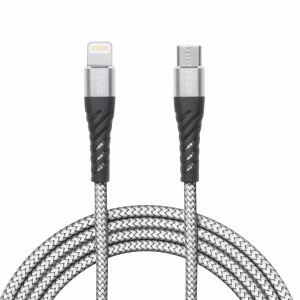 cablu de date apple iphone lightning usb type c 2m 2a gri panzat delight