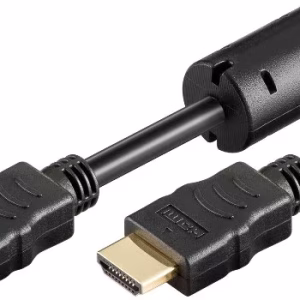 cablu hdmi hdmi 1m v14 hi speed conector aurit cu ferita