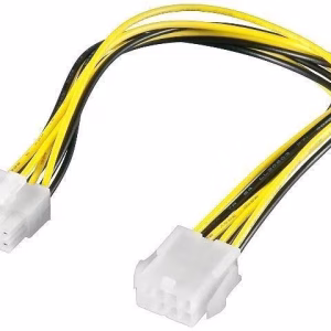 cablu prelungitor alimentare p8 mama la p8 tata 28cm pt placa de baza goobay