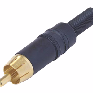 conector phono aurit negru neutrik