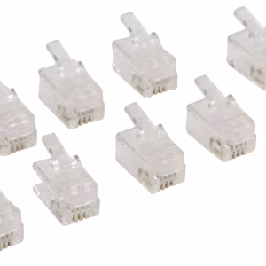 conector rj10 tata transparent tip pentru receptor telefon set 10buc valueline