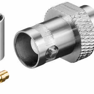 cuplaj crimp mufa tata bnc pentru cablu rg59 u 50 ohm cu pin de aur goobay