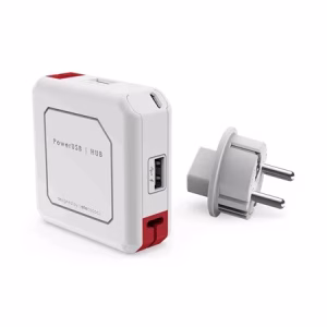 hub mini usb 20 cu 4 porturi alb rosu allocacoc powerusb hub