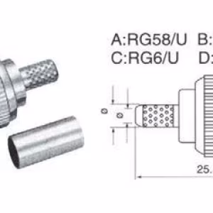 mufa bnc rg59 tata sertizare