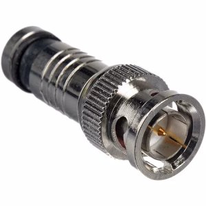 mufa bnc tata sertizare prin compresie 75 ohm pentru rg59 cu pin aurit
