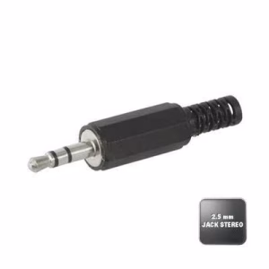 mufa jack 25 mm stereo tata cu protectie cablu goobay