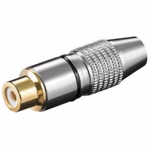mufa rca mama inel negru metal aurit goobay