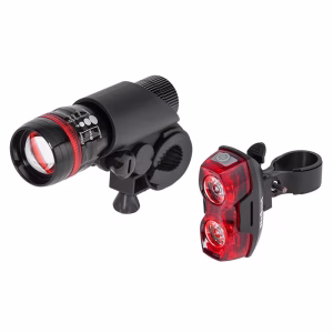 set far led 1w si stop led 2x05w pentru bicicleta pe baterii 2x aaa 3x aaa rebel