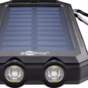 solar powerbank 8000mah cu lanterna led busola rezistent la socuri si apa goobay