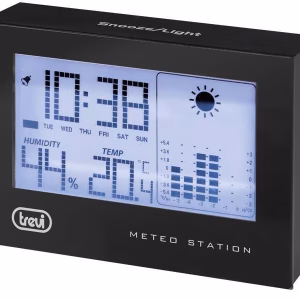 statie meteo cu ceas negru trevi