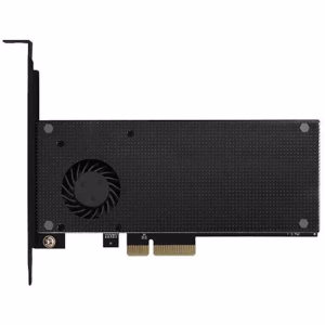 adaptor intern pci e 30 4x dual m2 ssd nvme sata voltaj dual suport ssd max 110mm cooler activ axagon pcem2 dc