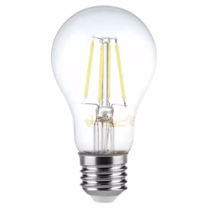 bec a60 e27 filament led 12w 1521lm 6500k alb rece v tac sku 217460