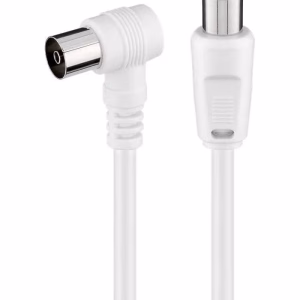 cablu antena tv 75ohm coaxial tata coaxial mama in unghi 15m 70db dublu ecranat 5mm goobay 11712