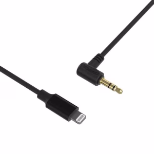 cablu audio iphone la mufa jack 35 mm 50cm negru