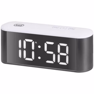 ceas de masa cu alarma termometru alb trevi ec 883 bl