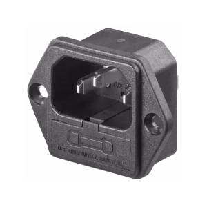 conector ac montare pe panou 220v 63a cu siguranta goobay 11261