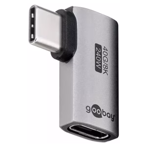 adaptor usb c mama usb c tata orizontal 90 thunderbolt3 4 goobay 74441