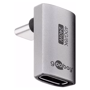 adaptor usb c mama usb c tata vertical 90 thunderbolt3 4 goobay 74442