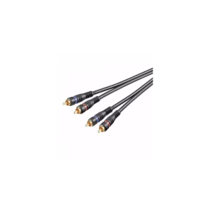 cablu 2x rca 15m ofc cupru dublu ecranat goobay